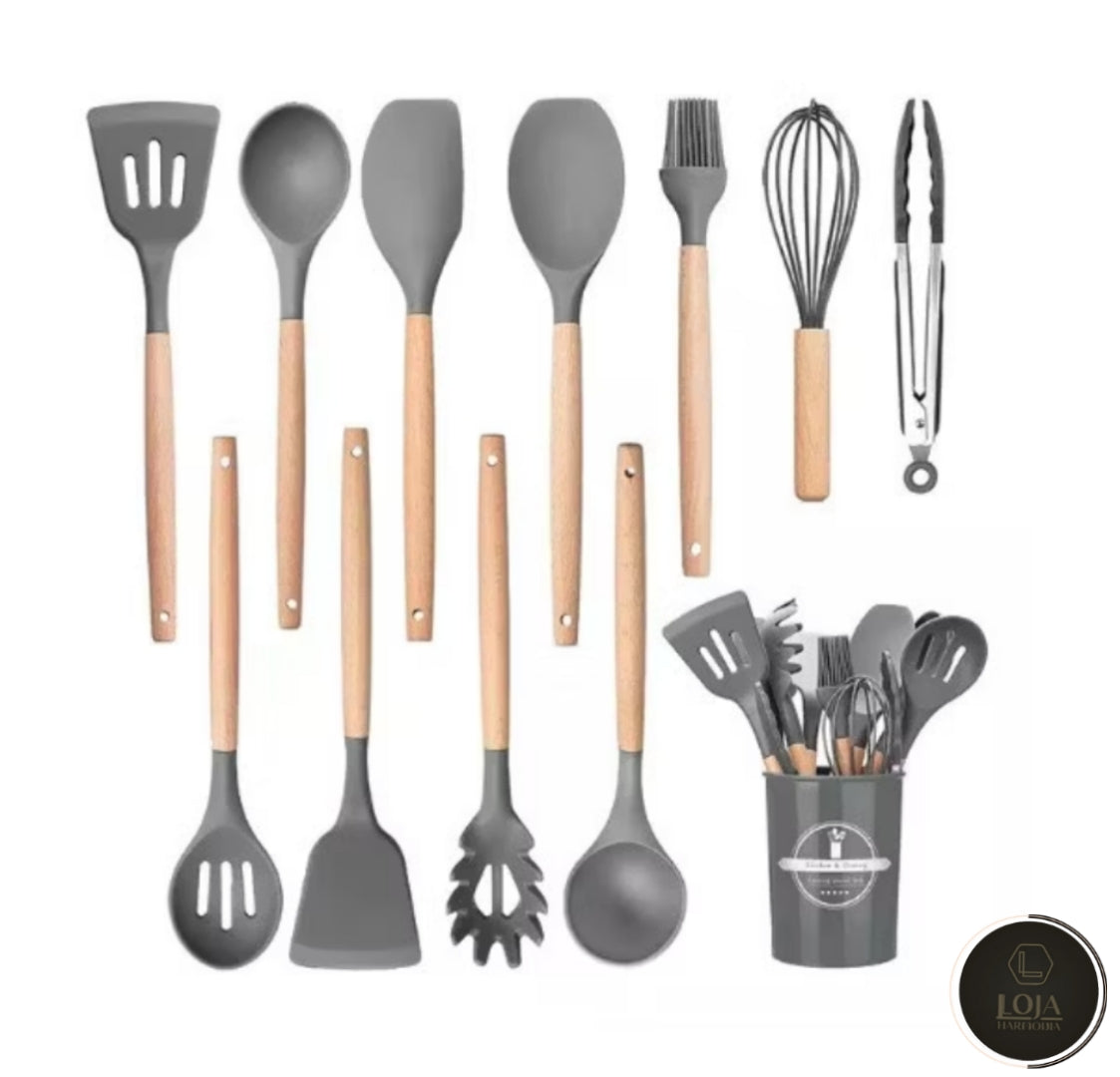 FlexiCookKit © - Kit de Silicone - Utensílios de Cozinha