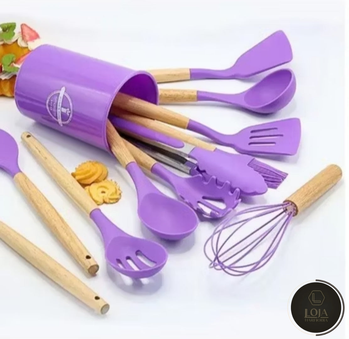 FlexiCookKit © - Kit de Silicone - Utensílios de Cozinha