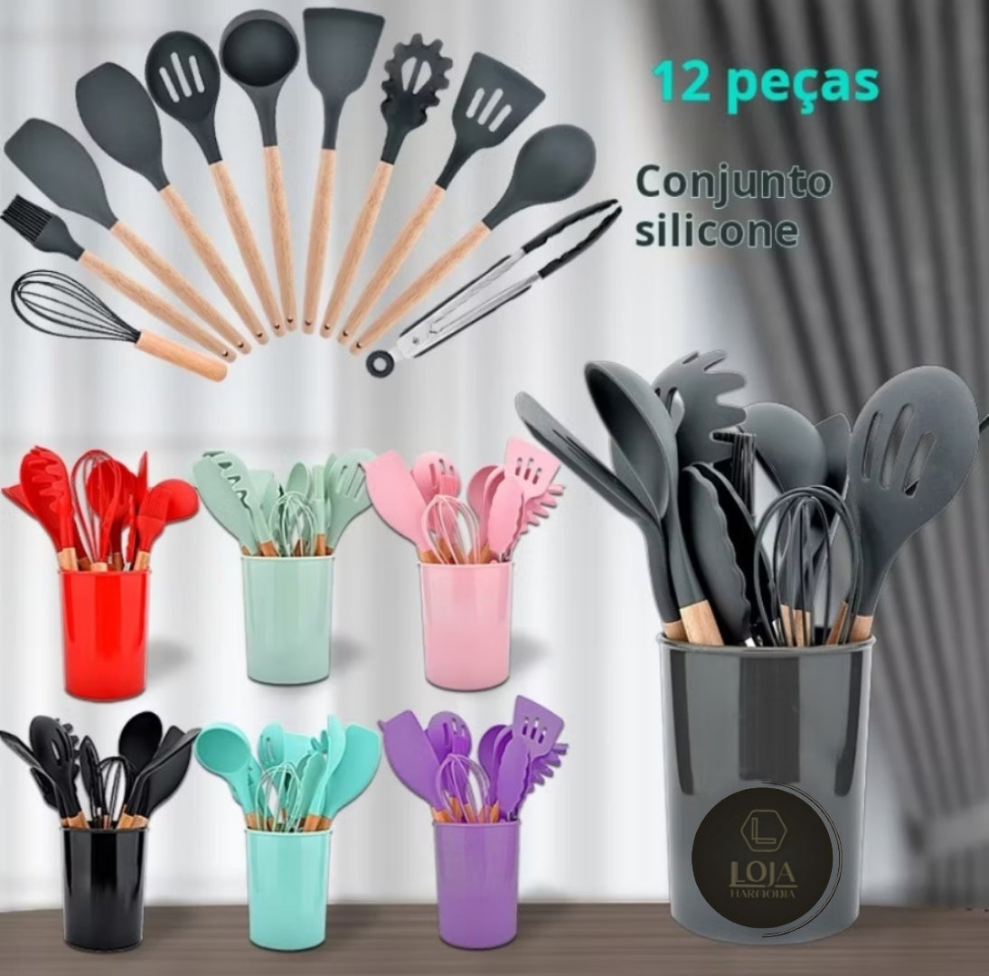 FlexiCookKit © - Kit de Silicone - Utensílios de Cozinha
