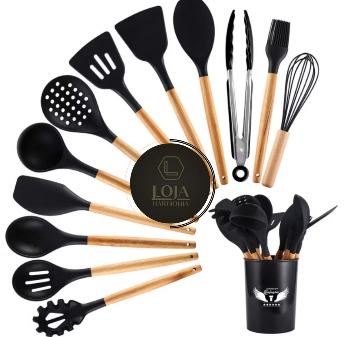 FlexiCookKit © - Kit de Silicone - Utensílios de Cozinha