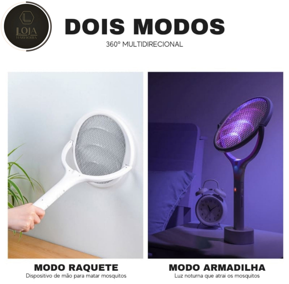 BuzzGuard Pro © - Raquete Elétrica Anti-Mosquito