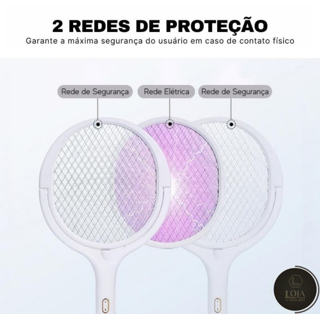 BuzzGuard Pro © - Raquete Elétrica Anti-Mosquito