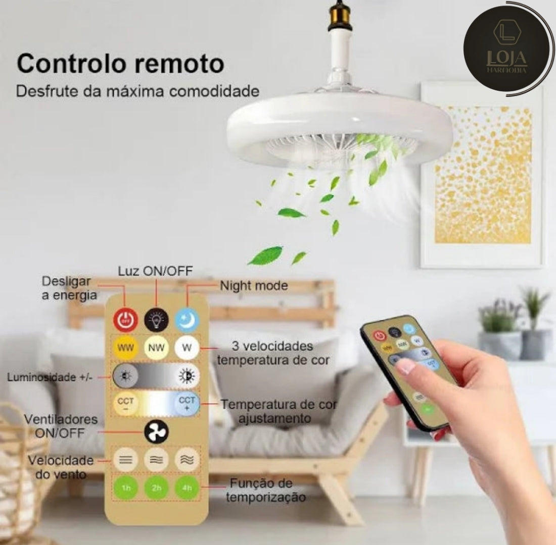 Luminavent © - Luminária LED com Ventilador