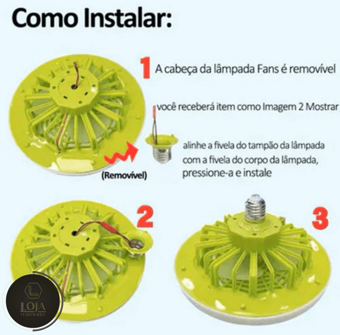 Luminavent © - Luminária LED com Ventilador