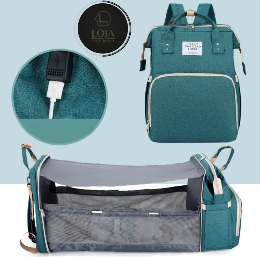 BerçoFlex © - Bolsa Mochila Maternidade com Berço Expansível
