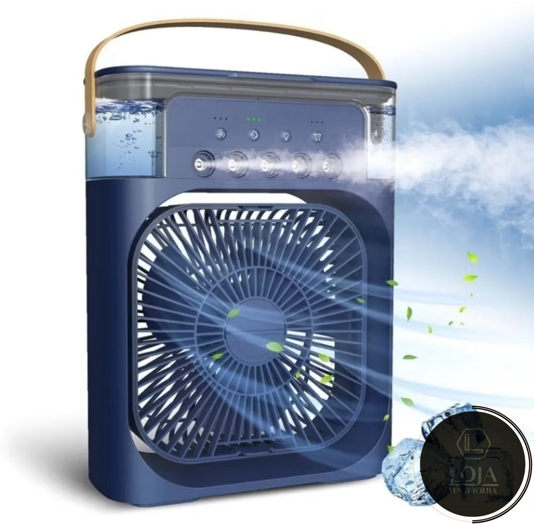 AirRefresh © - Mini Ventilador e Umidificador de Ar Portátil 3 em 1