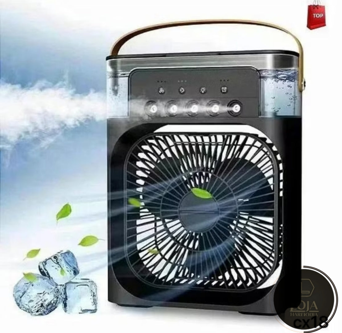 AirRefresh © - Mini Ventilador e Umidificador de Ar Portátil 3 em 1
