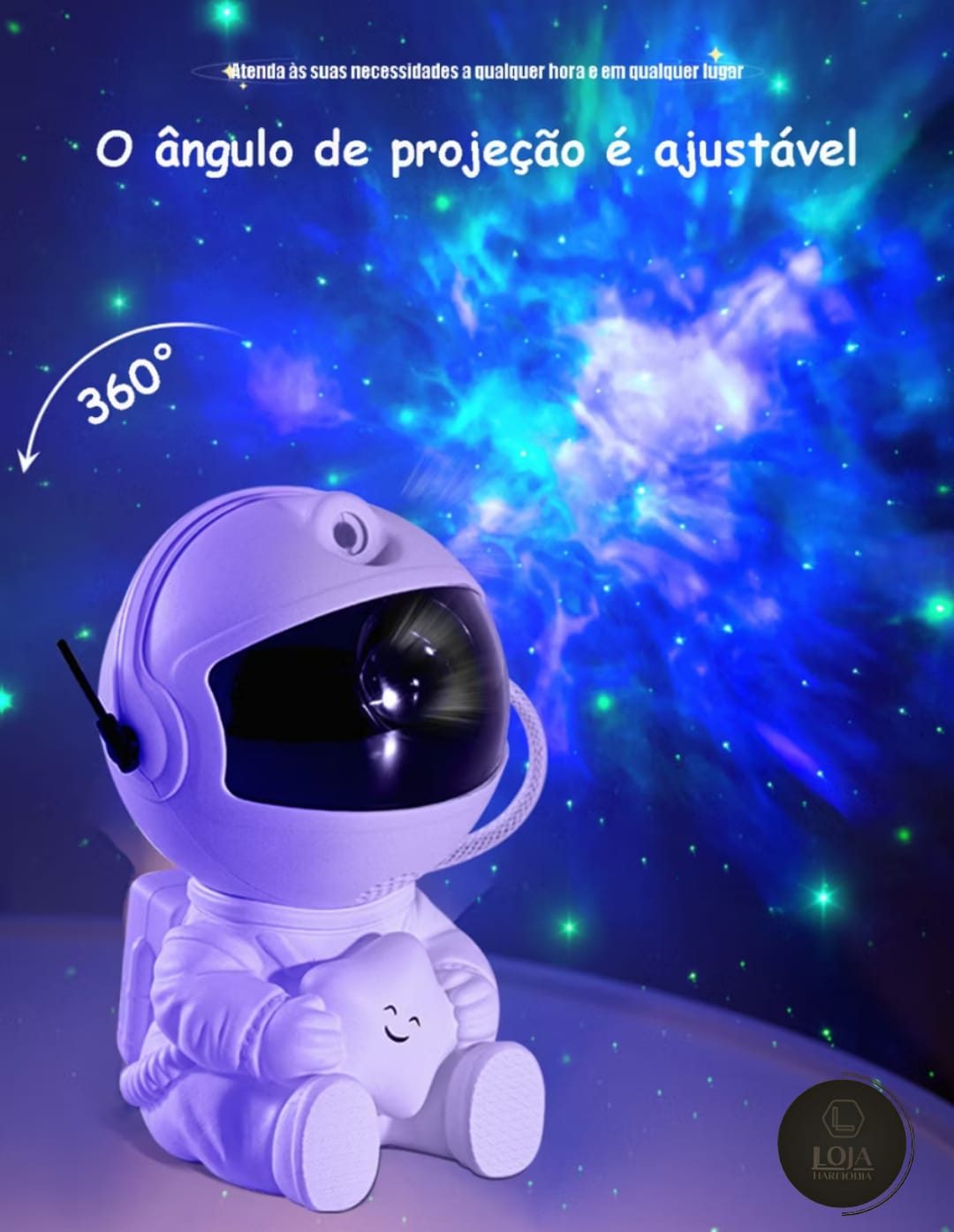 Luminária Projetor Astronauta © - Luminária Celestial