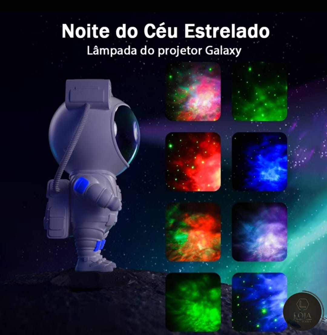 Luminária Projetor Astronauta © - Luminária Celestial