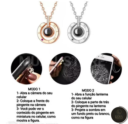 Colar eu Te amo em 100 Línguas © - Frete Gratis