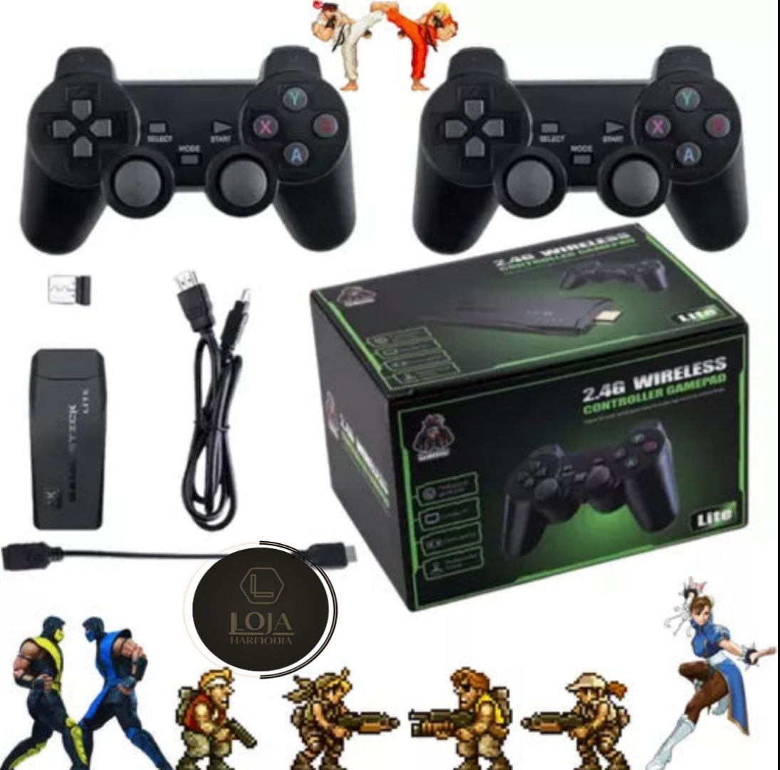 Retro4K Pro Arcade © -  10.000 Jogos + 2 Controles Sem Fio