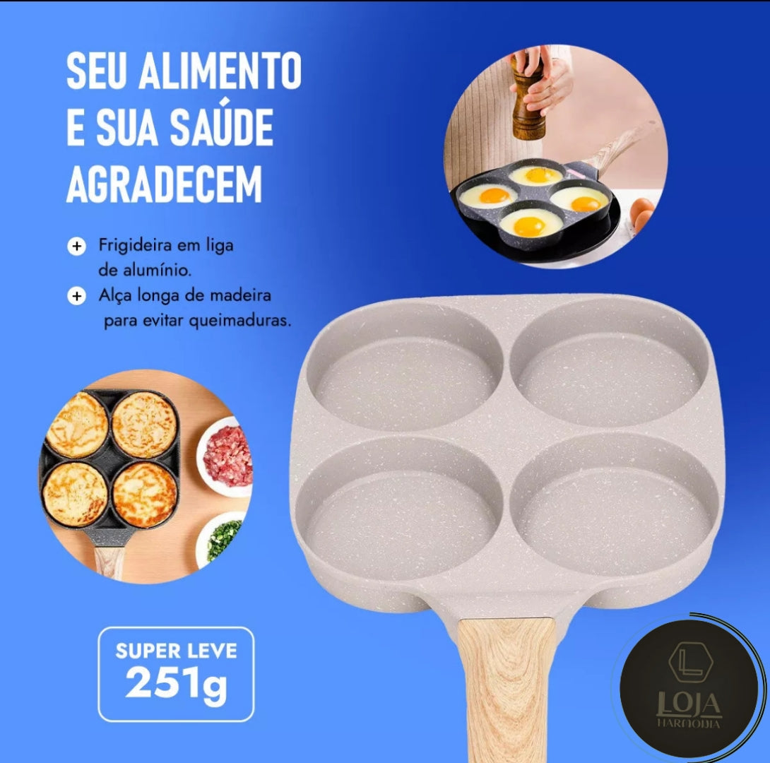 Panela Multiuso 4 em 1 Antiaderente © - Ideal para Panquecas, Hambúrgueres, Ovos e Tapiocas