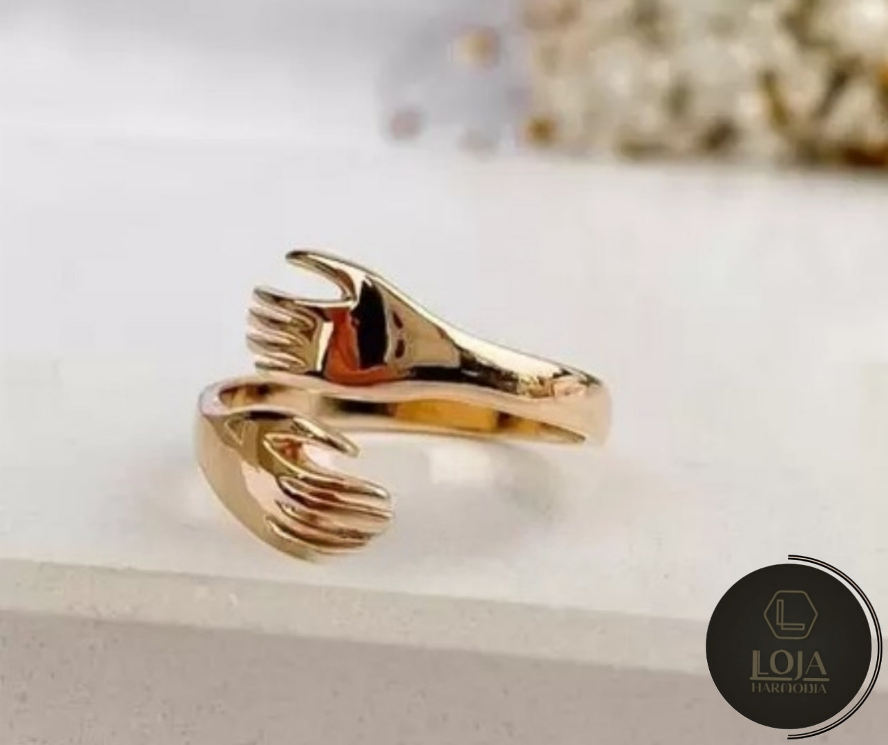 Anel Abraço Infinito © - Prata 925 Tamanho Ajustável COMPRE 1 LEVE 2