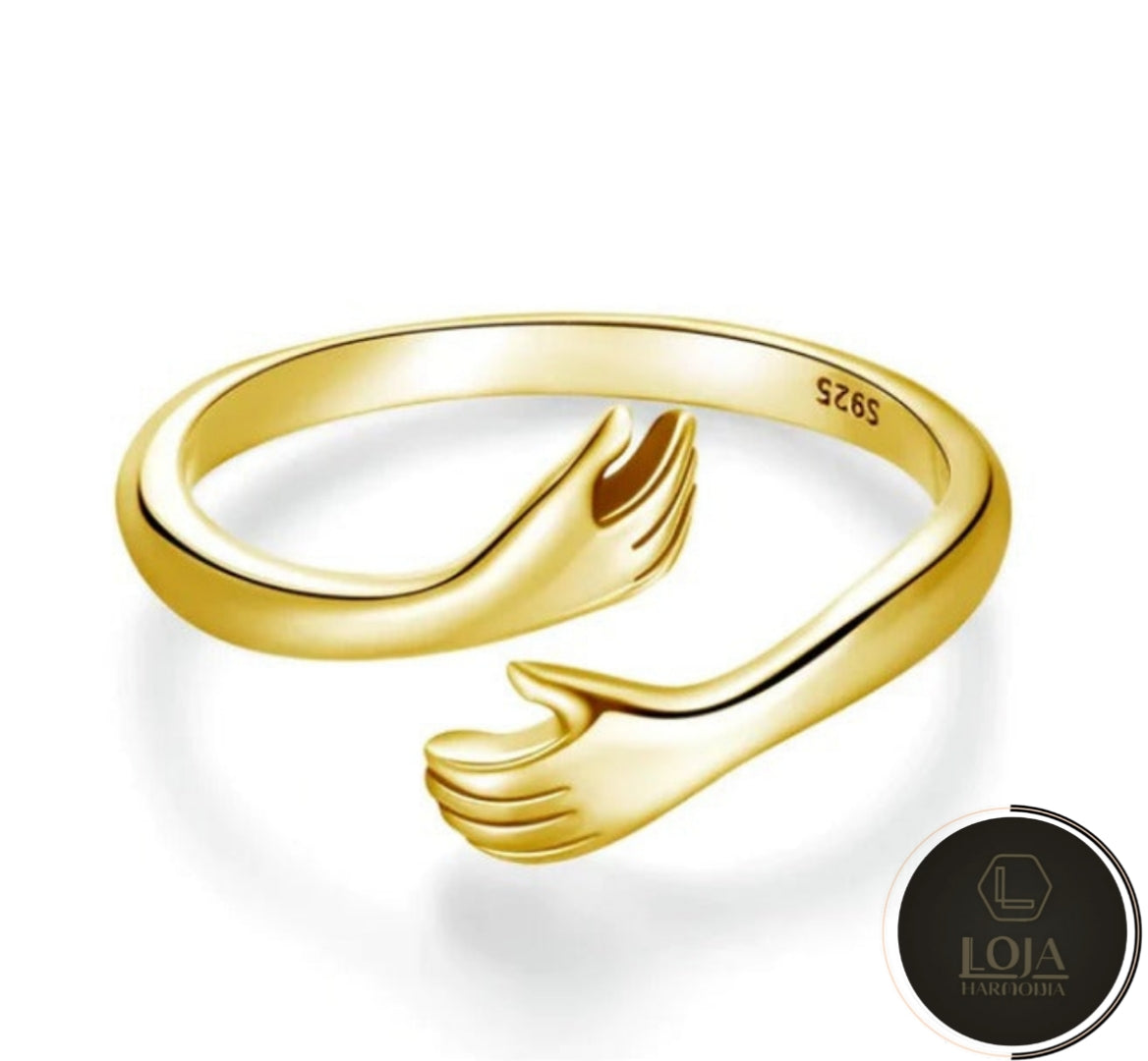 Anel Abraço Infinito © - Prata 925 Tamanho Ajustável COMPRE 1 LEVE 2