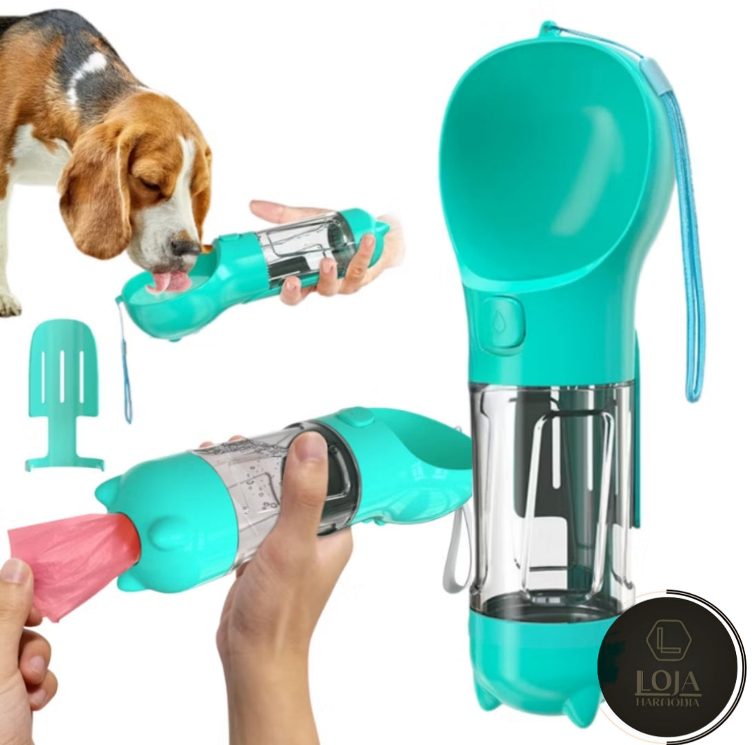 PetStop © - Garrafa Pet Portátil 4 em 1