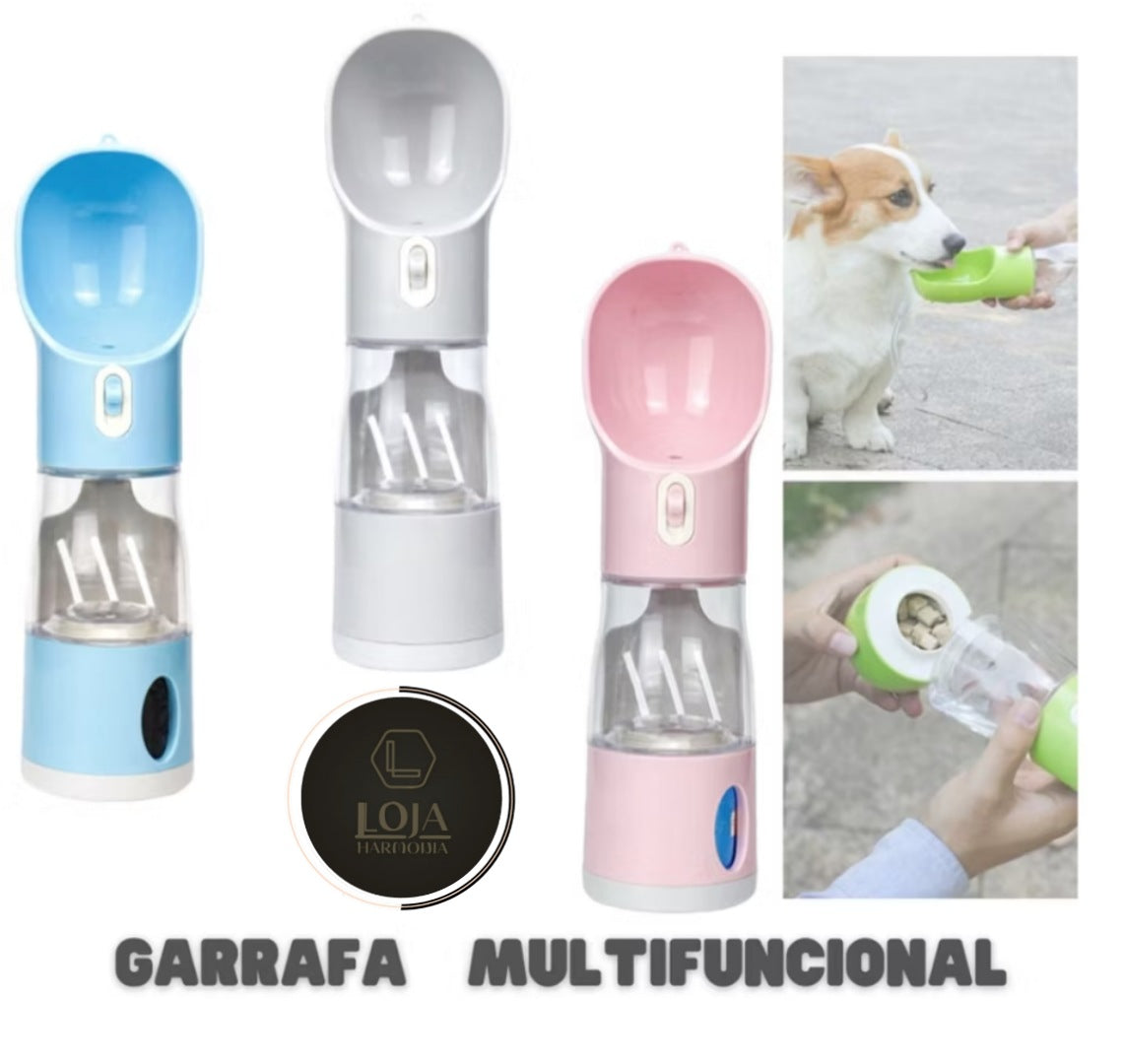 PetStop © - Garrafa Pet Portátil 4 em 1
