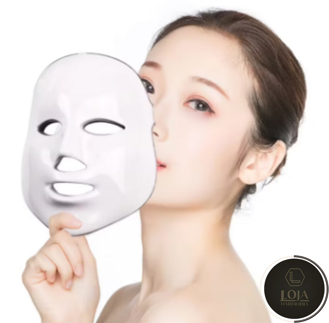 SkinRay © - Máscara de Fototerapia Facial LED 7 Cores